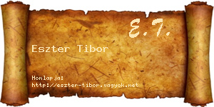 Eszter Tibor névjegykártya